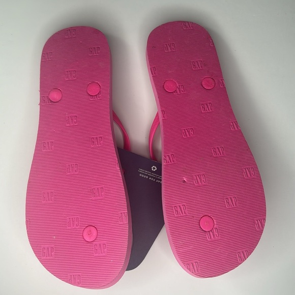 Barbiecore Pink The Gap Flip Flop Slides Beachwear Summer Size 10 Vegan NWT - Picture 7 of 9